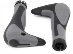 Gripy gumové ergonomické -TKX  -černo-šedé s rohy