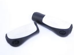 Gripy gumové ergonomické HERRMANS-pro otočné řazení -černá/bílá