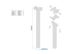 RITCHEY WCS Zero 27.2/400 mm  sedlovka - OEM