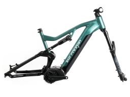 MTB 29"/27,5"  E-bike kompletní  set  Lee Cougan E-Quest -  Brose Drive S-Mag 90Nm ,720Wh-20Ah , vidlice Rock Shox 35 Silver TK Air 150mm , tlumič Rock Shox Deluxe Select + ,  velikost S -16" (42cm) , barva černo-Military Green lesklá černo-Military Green lesklá