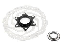 Shimano SM-RT10 - brzdový kotouč 160mm Center Lock  -  vnitřní + vnější ozubení matice