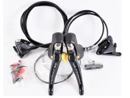 SHIMANO Ultegra ST-R8025 + brzdič BR-R8070  kotoučové brzdy set 2x11kolo přední 800 mm + zadní 1400 mm
