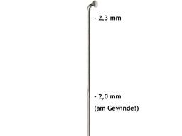 DT Swiss Alpine II double butted 2,34/2,0mm x 295mm drát bez niple černý