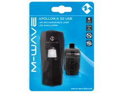 M-WAVE Apollon K 30 USB Přední světlo s dobíjecí baterií