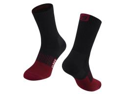 FORCE FLAKE termo ponožky černá/bordó, L–XL (42–47)