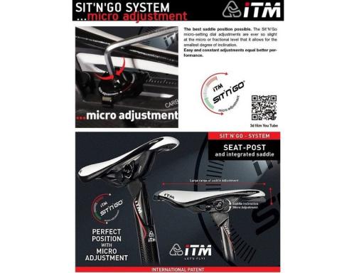 ITM Sit'n'Go CARBON SET - sedlovka  31,6mm, 350mm + sedlo