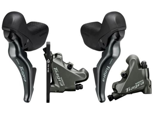 SHIMANO TIAGRA ST-4725/ BR-4770 kotoučové brzdy set 2x10kol přední 800 mm + zadní 1500 mm - OEM