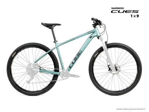 Kolo MTB 29" Cube Access WS EXC Shimano CUES U4000 1x9, velikost M – 16", šedomodrá (eukalyptus)