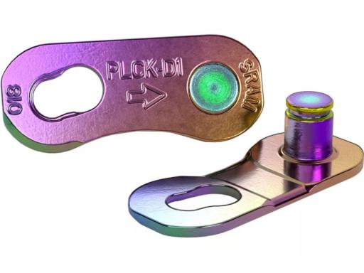 SRAM D1 PowerLock Flattop Rainbow spojka na řetěz 12kolo silniční - balení 4 ks