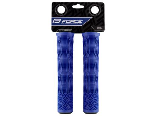 Gripy FORCE BMX160mm, gumové, modré