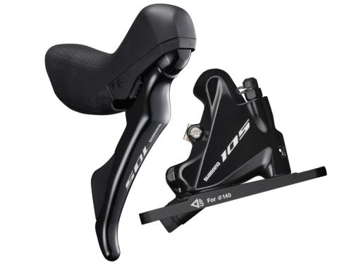 Shimano 105 ST-R7020 2x11kolo + kotoučové brzdy BR-R7070 řadící a brzdové páky set, přední + zadní