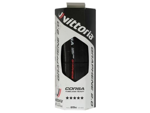 Vittoria Corsa Graphene 2.0 TLR silniční plášť 700x25c, kevlar, černá