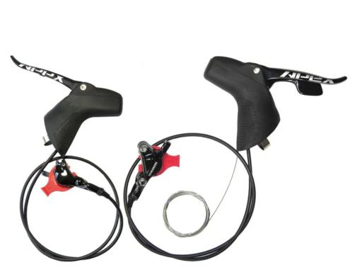 SRAM Apex  1x11 řadící-brzdové páky  zadní 1800mm + přední 1500mm /kotoučové brzdy Post Mount