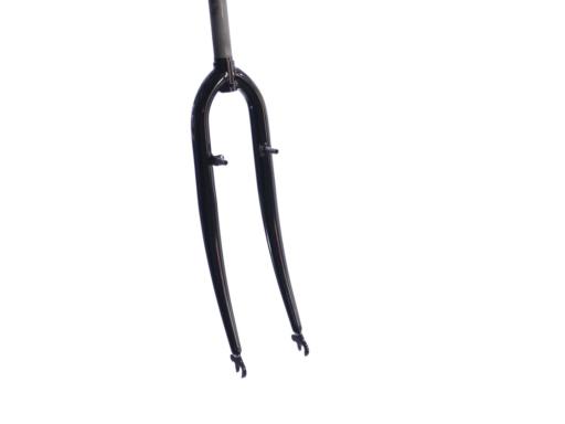 Vidlice MTB 26" 1 1/8" pevná ocelová , černá lesklá