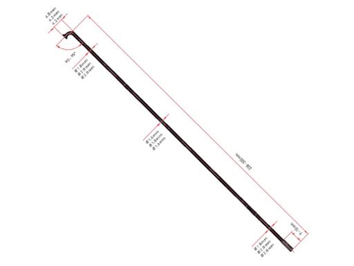 DT Swiss Competition double butted 2,0/1,8/2,0 mm x 295 mm drát bez niple černý