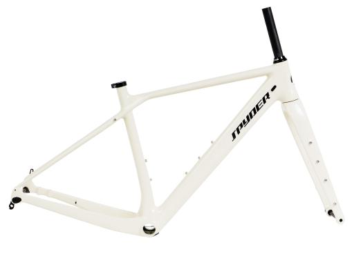 Gravel rámový set Spyder Rockies – celokarbonový rám + celokarbonová vidlice pro kotoučové brzdy, velikost S – 47 cm