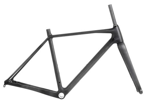Gravel/cyklokros rámový set Spyder Atlas – celokarbonový rám + celokarbonová vidlice – pro kotoučové brzdy, velikost L – 56 cm