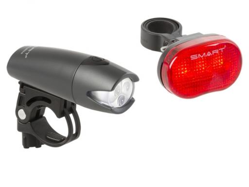 Sada světel Smart přední SMART POLA8S 183-3E-LINE 3 ultrasvítivé LED diody zadní SMART 403R  3LED diody ,včetně bate8í