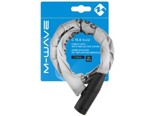 M-WAVE C 15.8 Illu C 15x800mm kabelový zámek