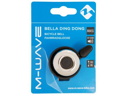 M-WAVE Bella Ding Dong zvonek na kolo stříbrný