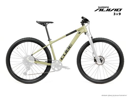 Kolo MTB 29" Cube Aim Race Shimano Alivio 3x9, velikost M – 16", olivová