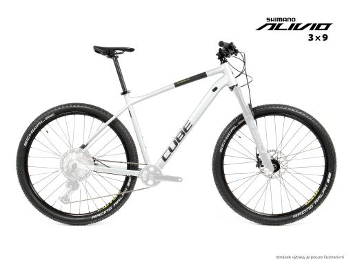 Kolo MTB 29" Cube Attention SLX Shimano Alivio 3x9, velikost XL – 20", stříbrnošedá