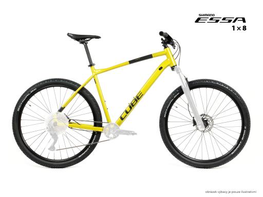 Kolo MTB 29" Cube Analog Shimano ESSA 1x8, velikost XXL – 22", žlutozelená