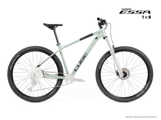 Kolo MTB 29" Cube Attention Shimano ESSA 1x8, velikost L – 18", zelenošedá