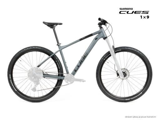 Kolo MTB 29" Cube Aim SLX Shimano CUES U4000 1x9, velikost L – 18", šedá