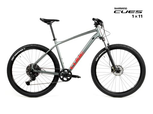 Kolo MTB 29" Cube Analog Shimano CUES U6000 1x11, velikost XXL – 22", kovověšedá/červená