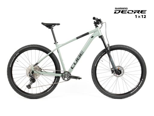 Kolo MTB 29" Cube Attention Shimano Deore 1x12, velikost XL – 20", zelenošedá
