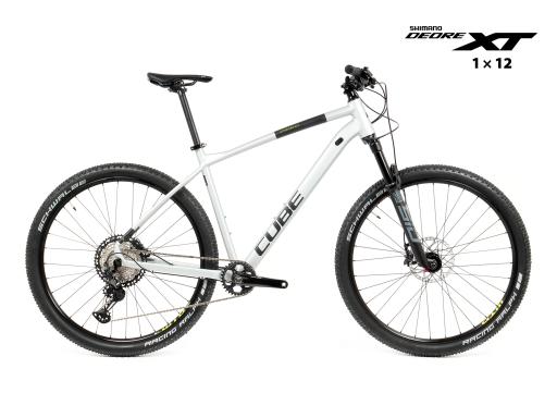 Kolo MTB 29" Cube Attention SLX Shimano XT 1x12, velikost XXL – 22", stříbrnošedá