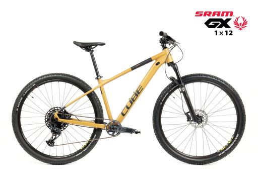 Kolo MTB 29" Cube Aim EX Sram GX Eagle 1x12, velikost XL – 20", karamelová