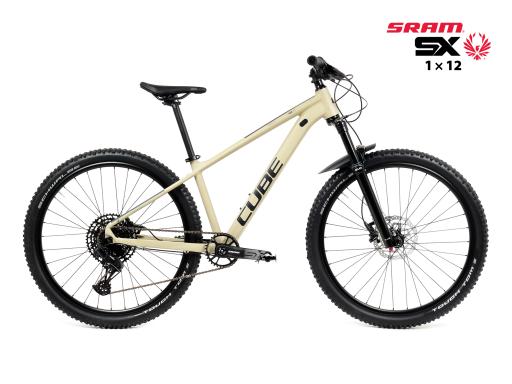 Kolo MTB 27,5" Cube Aim EX Sram SX Eagle 1x12, velikost XS – 13", písková