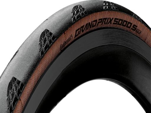 Continental Grand Prix 5000 S TR 700x25C plášť silniční kevlar skládací černá-hnědá