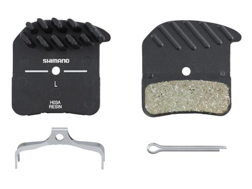 SHIMANO H03A-RF brzdové destičky polymerové + chladič 4písté MTB