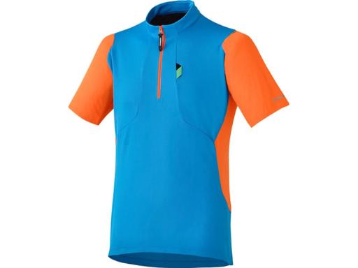 SHIMANO Touring dres modrá/oranžová, XL