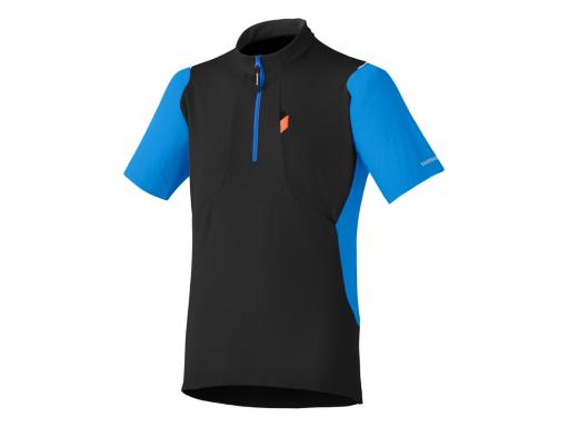 SHIMANO Touring dres černá/modrá, M