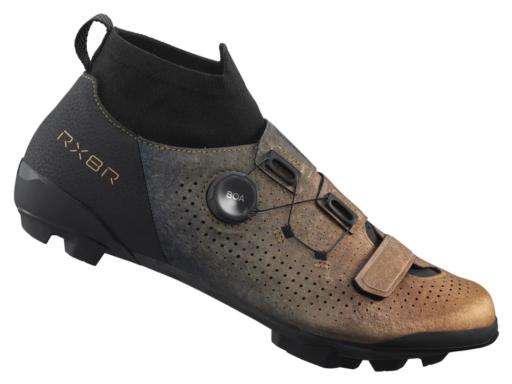 SHIMANO SH-RX801R gravel tretry pánské metalická oranžová - velikost EU 46