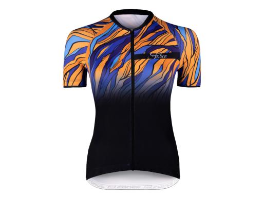 FORCE LIFE UNI dres s krátkým rukávem černo-modro-oranžová, M