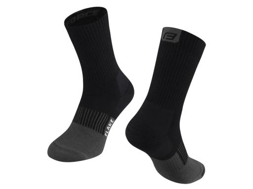 FORCE FLAKE termo ponožky černá/šedá, S–M (36–41)