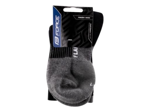 FORCE FLAKE termo ponožky černá/šedá, L–XL (42–47)
