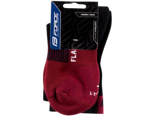 FORCE FLAKE termo ponožky černá/bordó, L–XL (42–47)